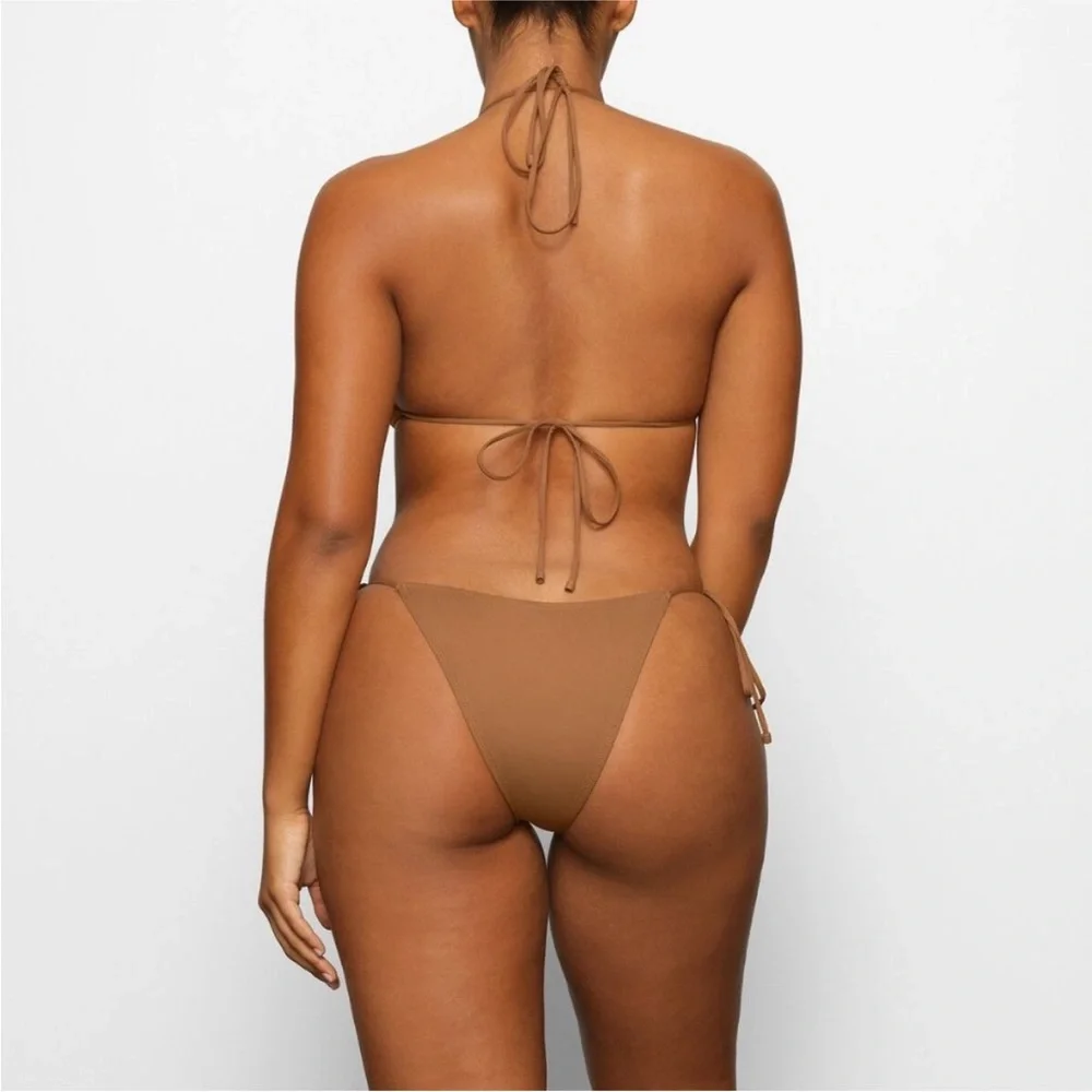 SKIMS Women's Signature Swim Lace Up Halter Monokini Size 2xl NWT